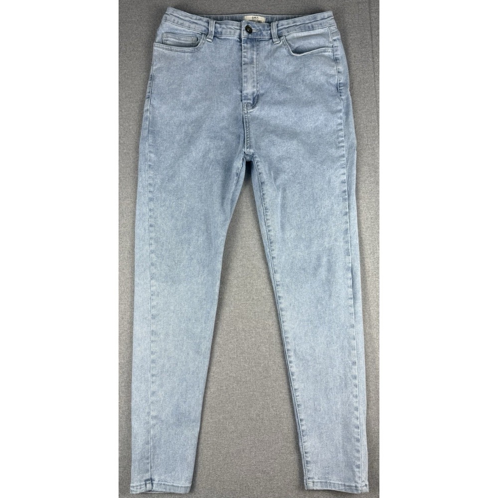 Skinny Fries Womens Jeans Size 15 Floral Embroidered Light Wash Stretch Denim